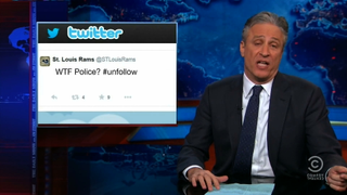 The Ludicrousness Of St. Louis Rams Vs. St. Louis Cops, By Jon Stewart